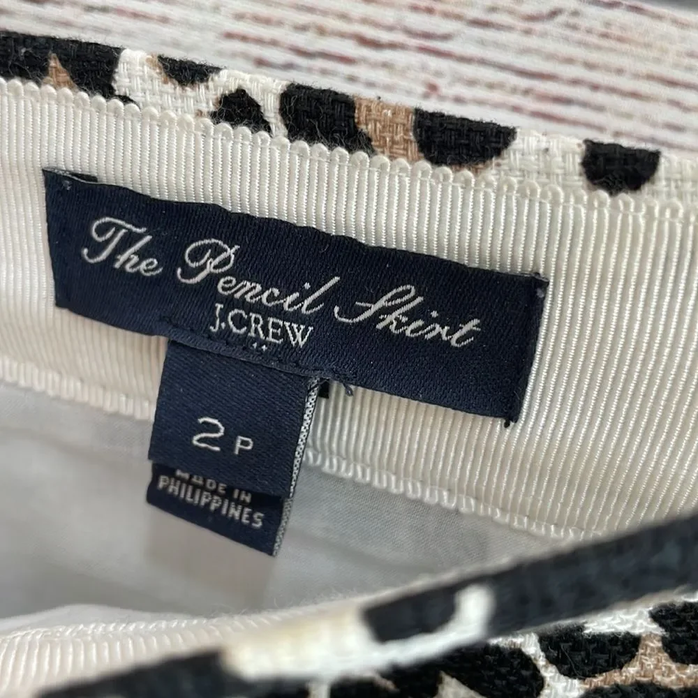 J CREW‎ THE PENCIL SKIRT IN LEOPARD PRINT